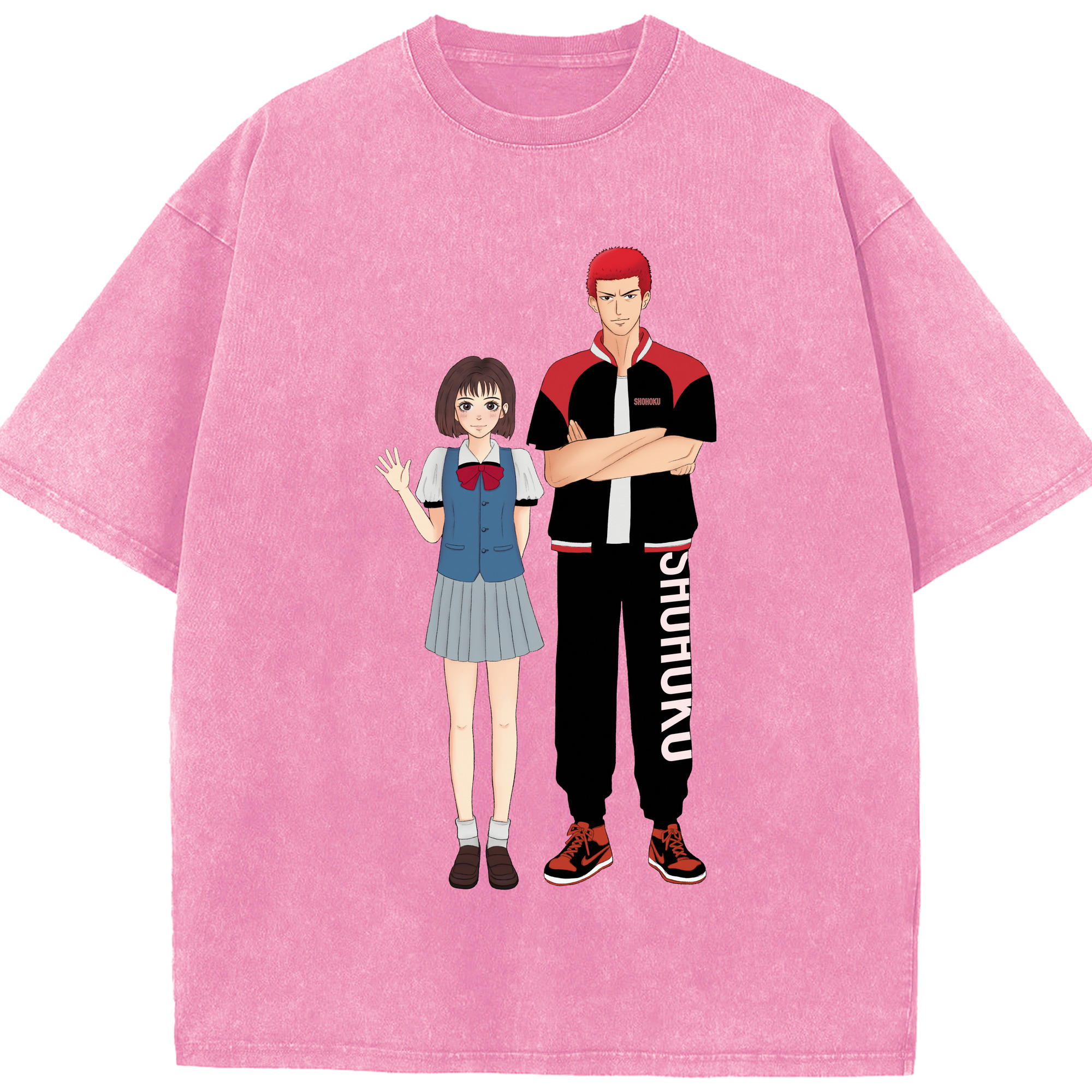 （画像用） SLAM DUNK／スラムダンク 綿100% ヴィンテージ風 半袖Tシャツ（フロントプリント）